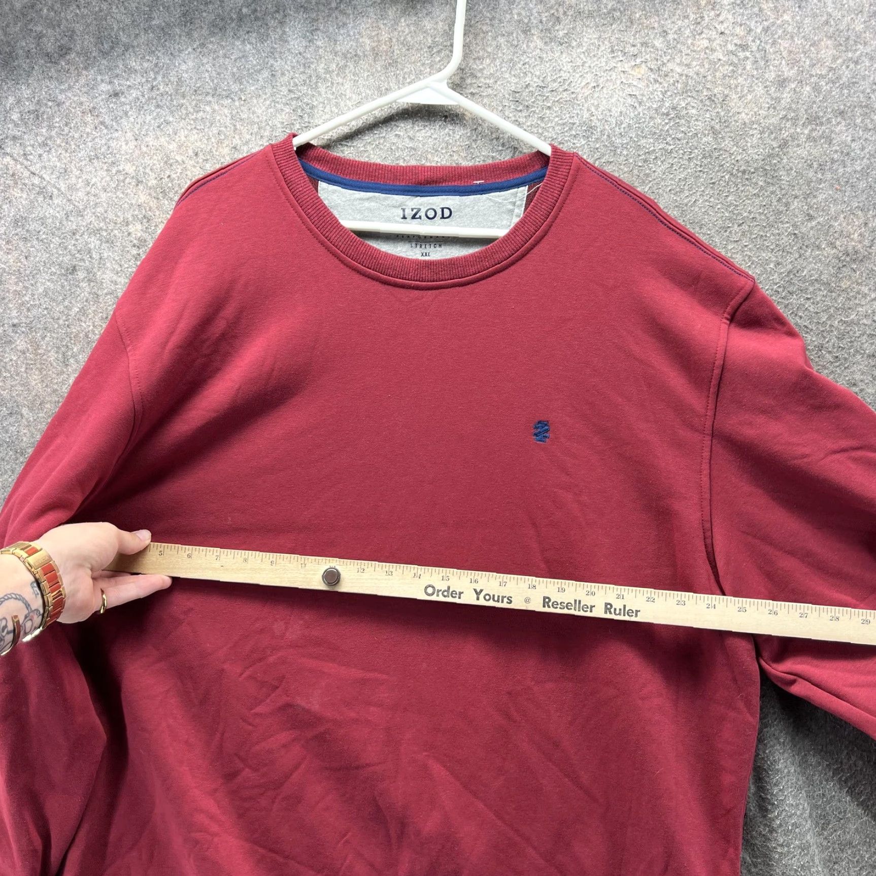 Izod IZOD Sweatshirt Mens 2XL Red Advantage Performance Stretch Crewneck Pullover Size US XXL / EU 58 / 5 - 4 Thumbnail