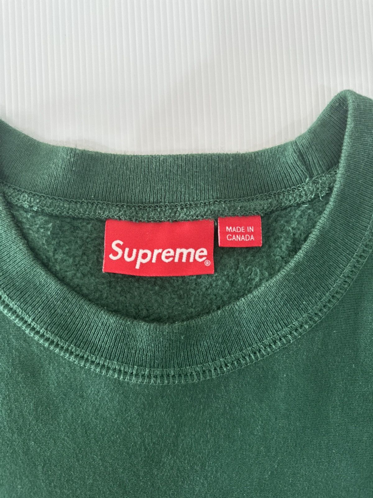 Supreme Supreme Box Logo Crewneck Dark Green (FW18) Size US L / EU 52-54 / 3 - 5 Thumbnail