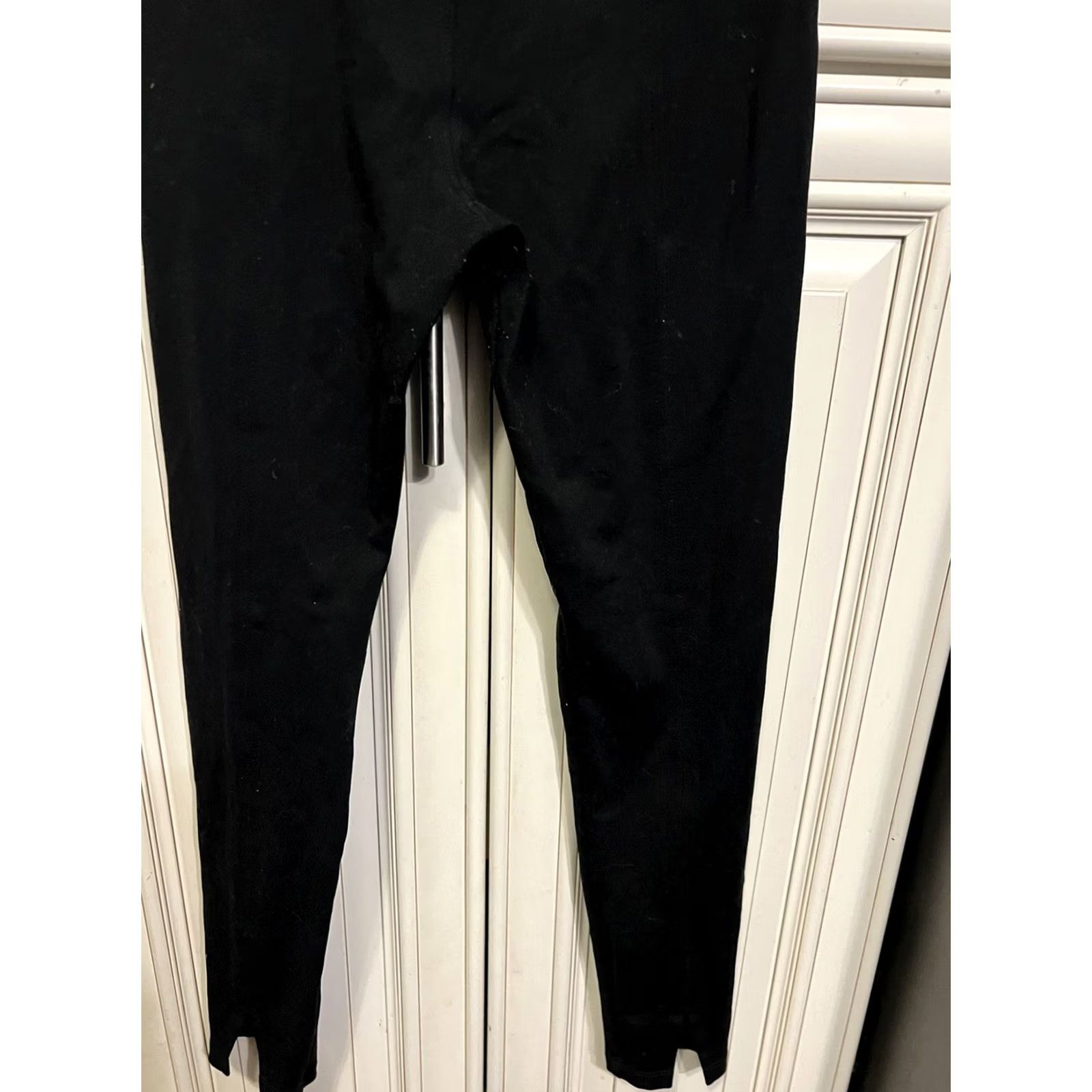 Vintage David Lerner Split Knee Ankle Leggings S Black Womens Jegging Size 28" / US 6 / IT 42 - 5 Thumbnail