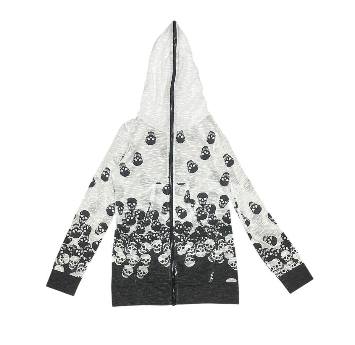 Japanese Brand Vintage Japanese Skull Full Zipper Hoodie By Denny Rose Size US S / EU 44-46 / 1 - 1 Thumbnail
