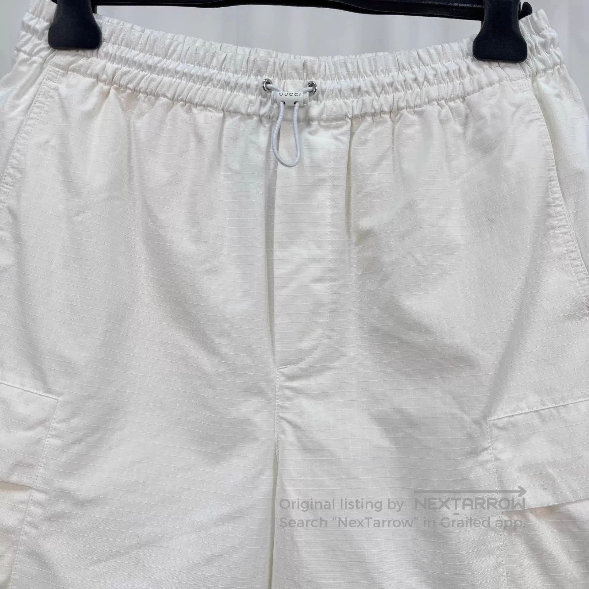 Gucci White Striped Casual Shorts with Pockets. Size US 30 / EU 46 - 3 Thumbnail