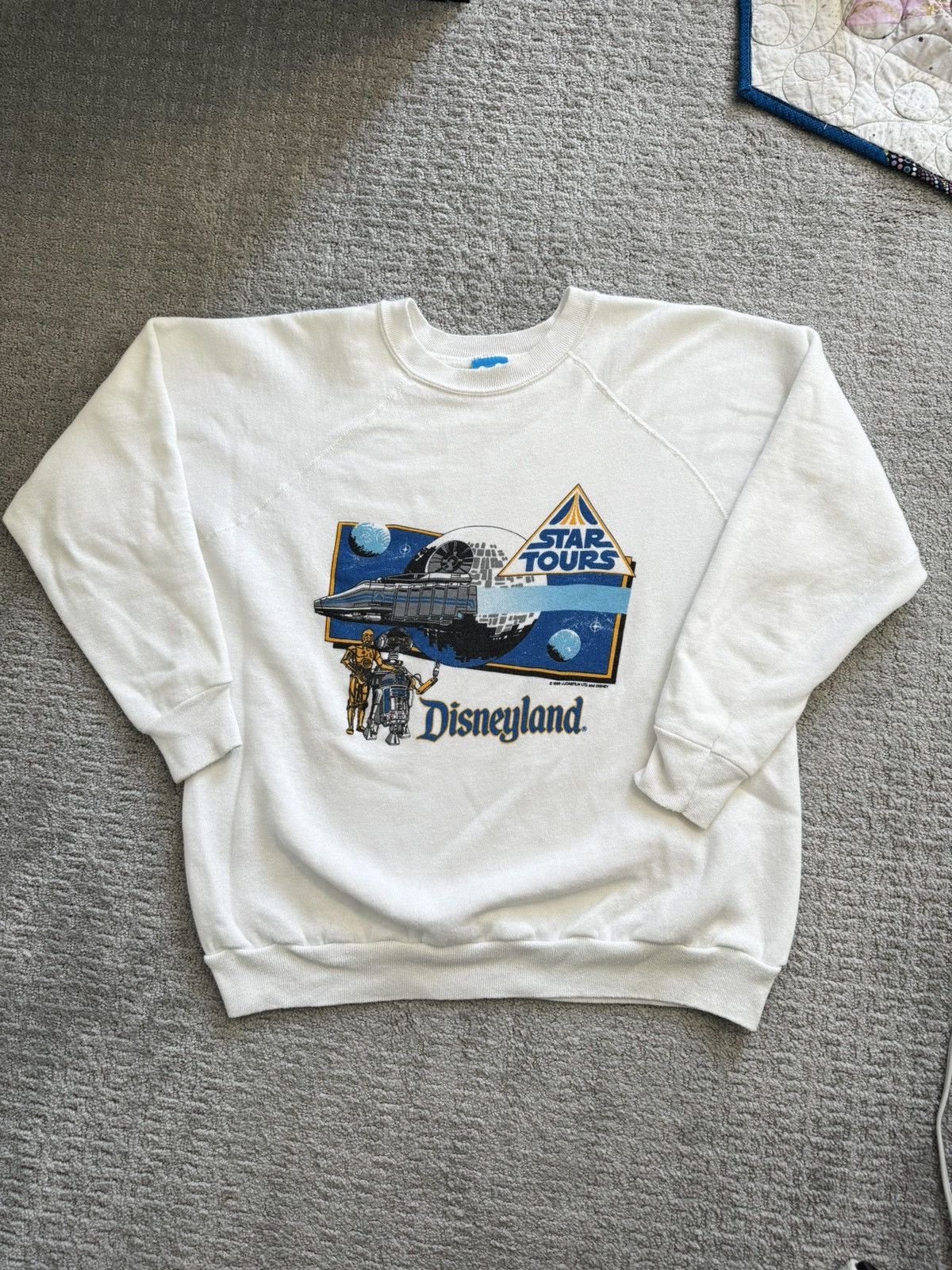 Disney × Star Wars × Vintage RARE Vintage 1986 Star Tours Crewneck Size US XL / EU 56 / 4 - 1 Thumbnail