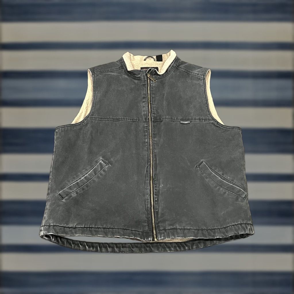 WOLVERINE Men’s Upland Denim Vest Cotton XL Bison Outdoor Outerwear
