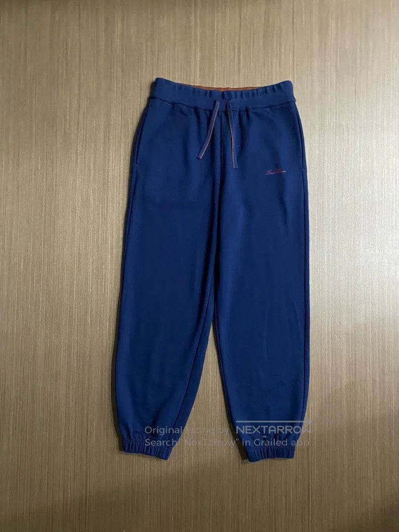 Loro Piana LORO PIANA Classic pull-on athletic pants in navy blue wit Size US 34 / EU 50 - 1 Thumbnail