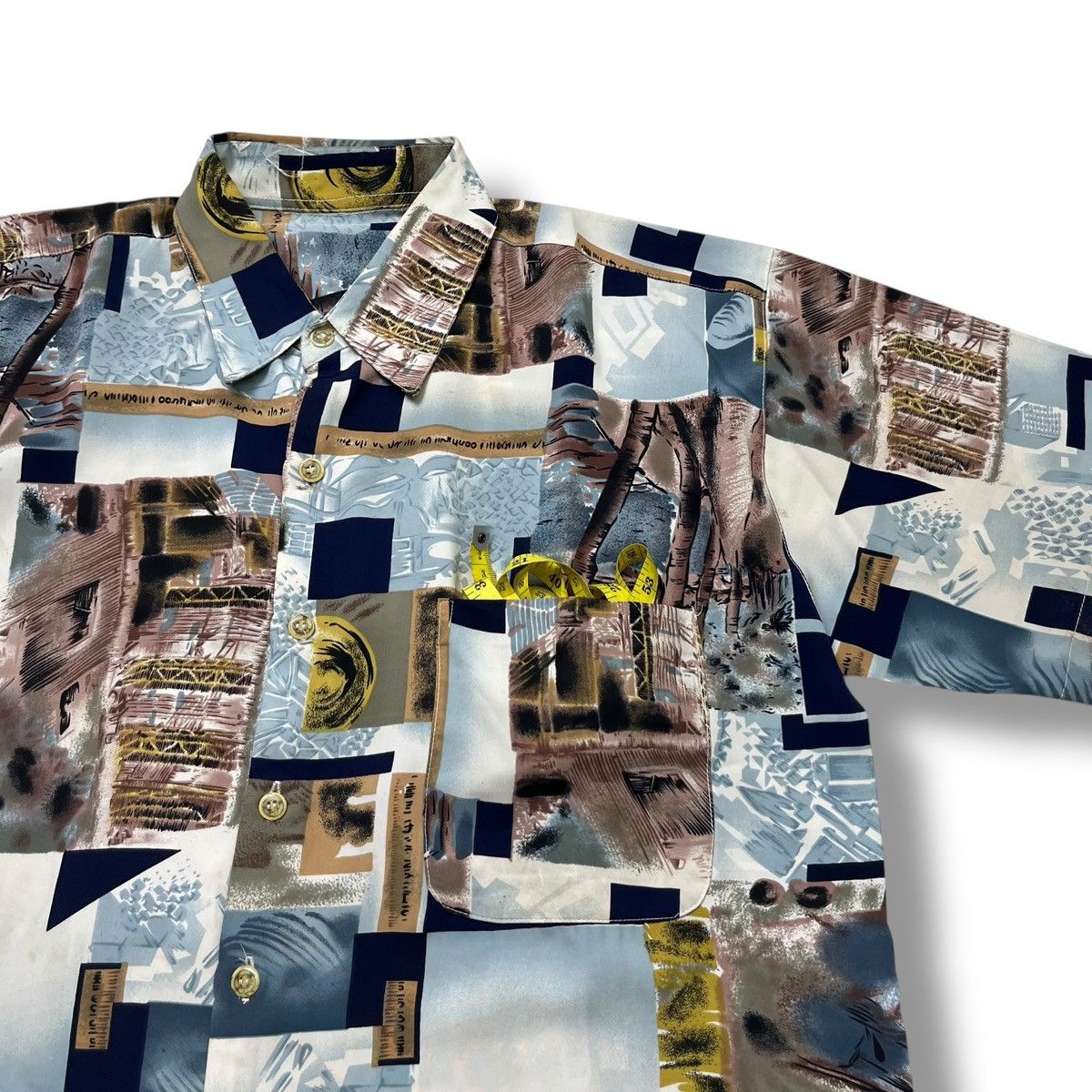 Kapital Abstract collage with geometric patterns Short Sleeve Shirt Size US L / EU 52-54 / 3 - 3 Thumbnail