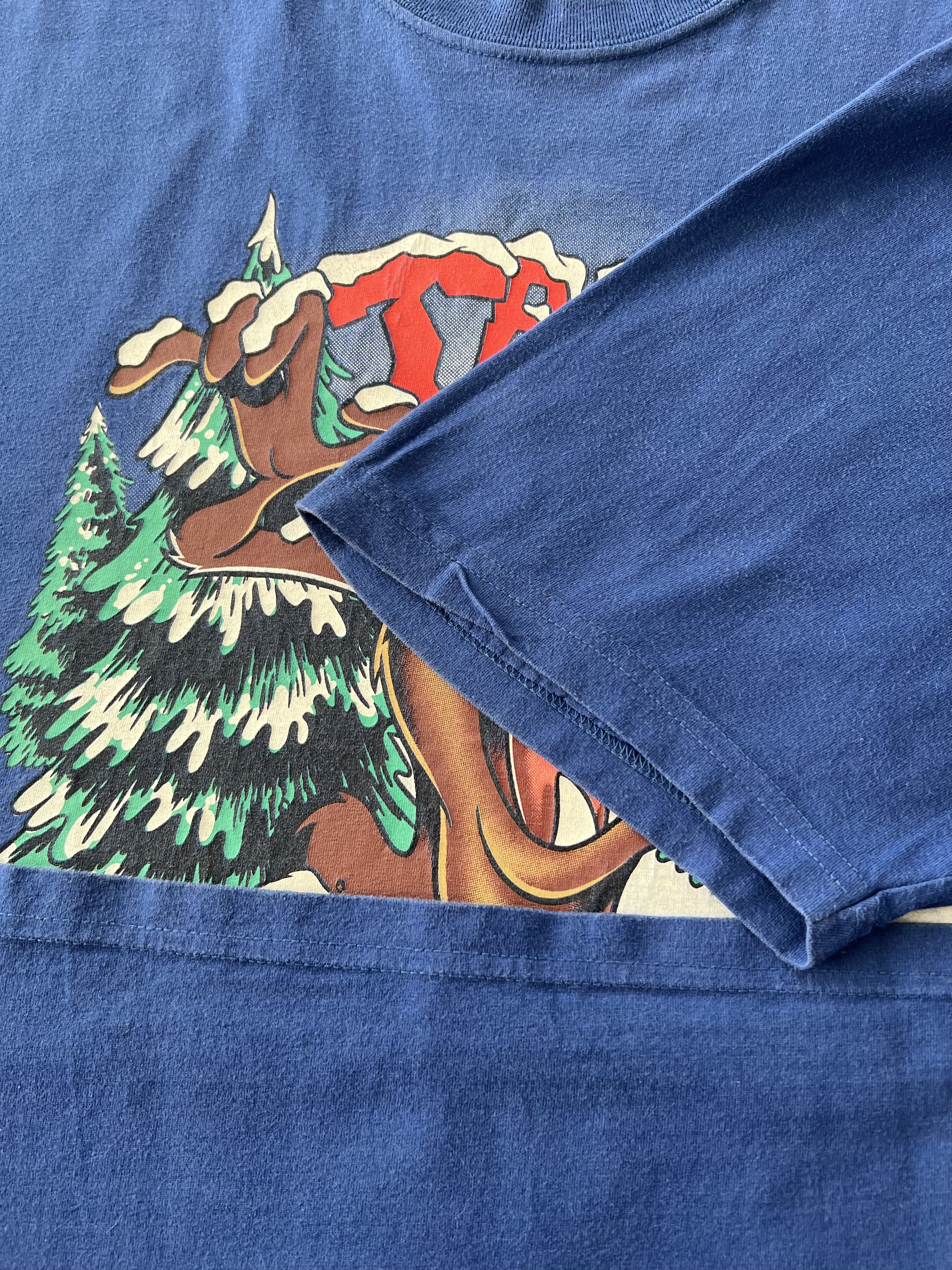 Cartoon Network Vintage 1997 Taz Tazmanian Devil Warner Bros Christmas Snow Size US XL / EU 56 / 4 - 7 Thumbnail