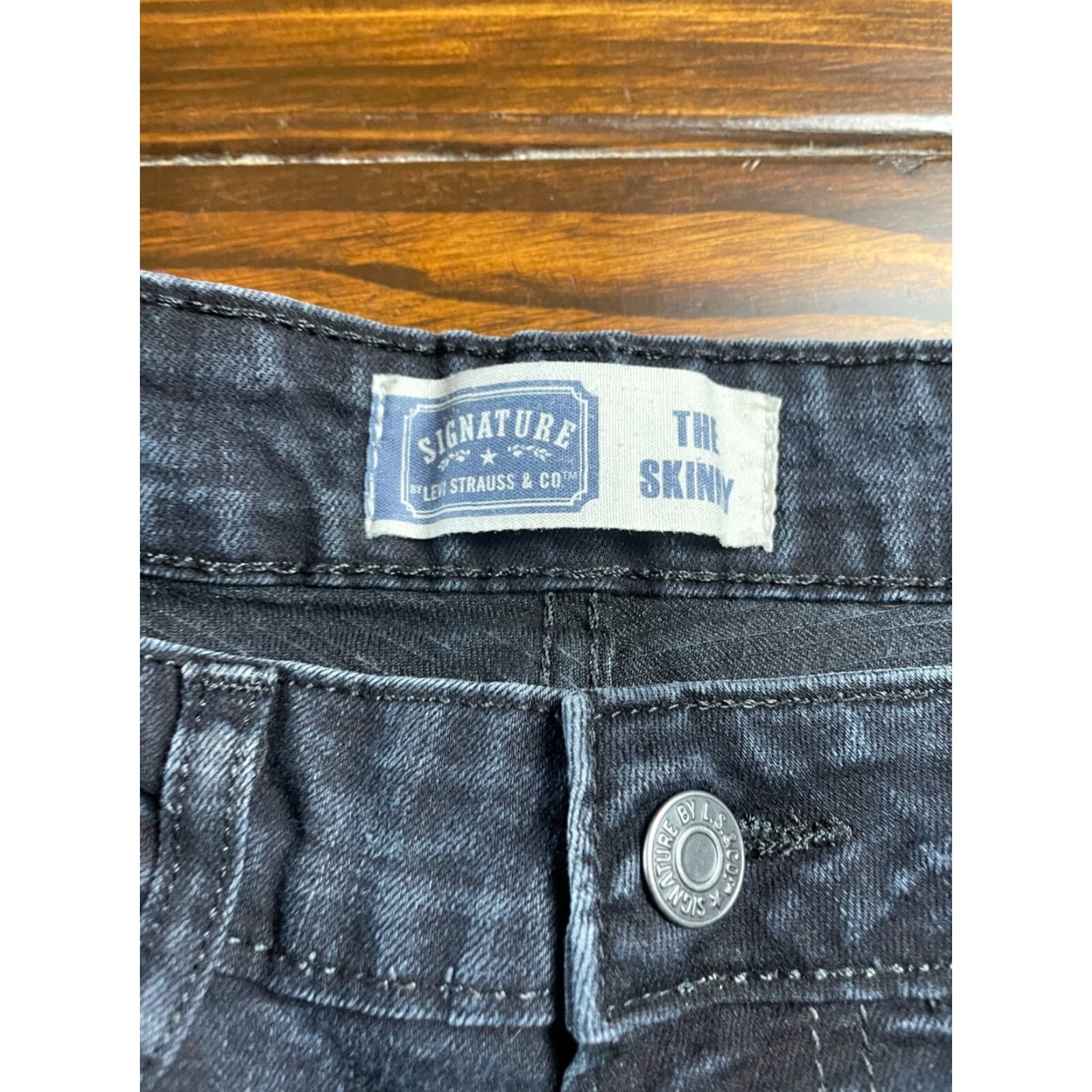 Levi's Levi's Signature Pants Woman's Jeans Skinny Black Dark Wash 10 Size 32" / US 10 / IT 46 - 3 Thumbnail