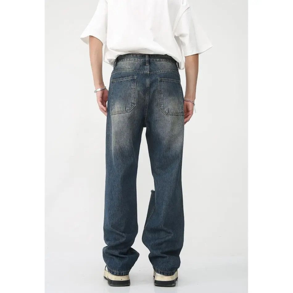 Japanese Brand Retro loose ripped high street jeans Size US 32 / EU 48 - 4 Thumbnail