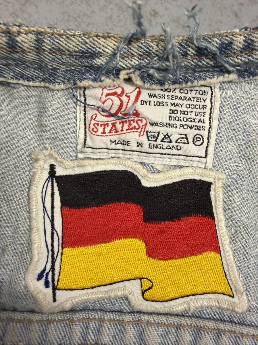 Vintage Biker Gang 80s 51States Cut Embroidered Studded Patched Vest Size US L / EU 52-54 / 3 - 13 Thumbnail