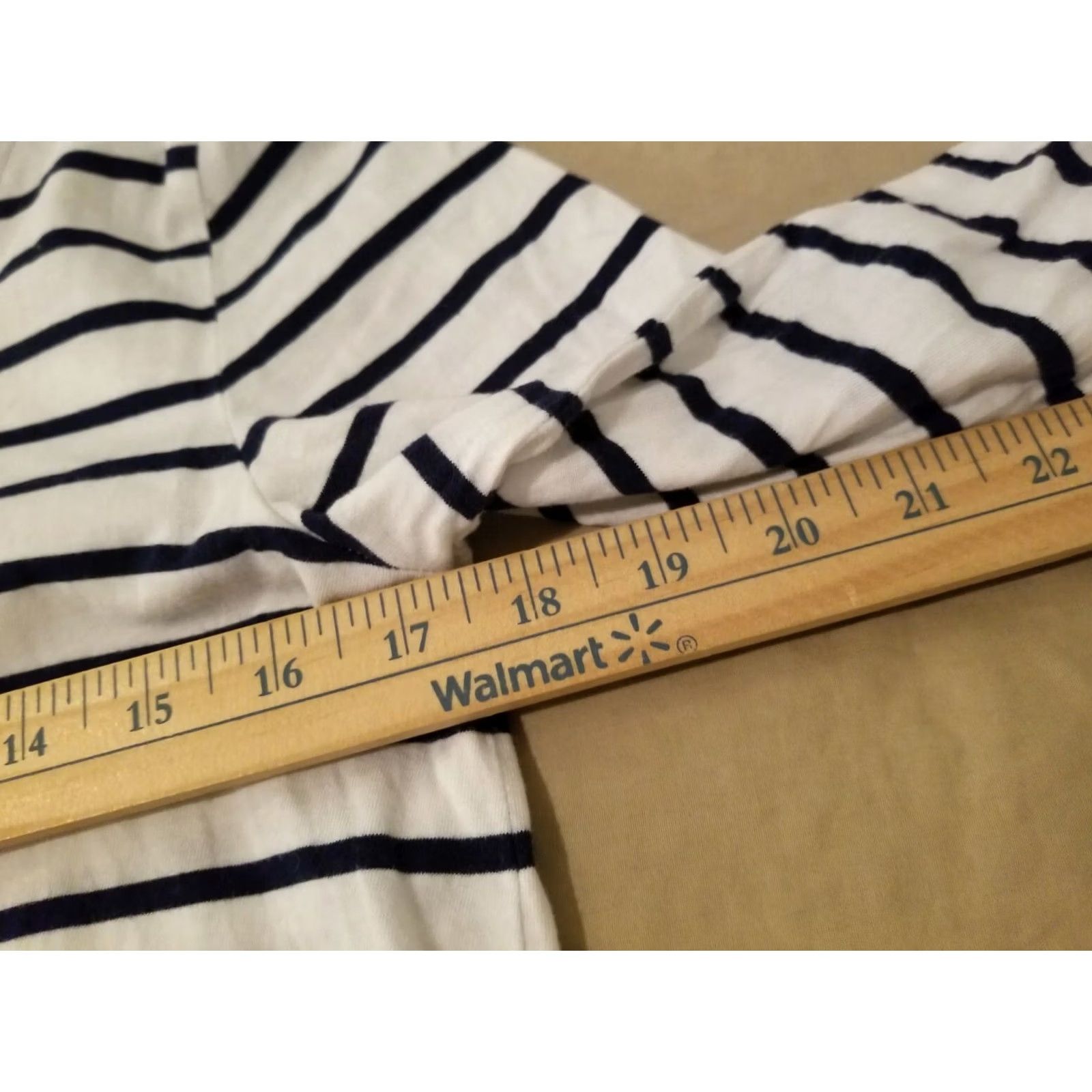 Nautica Womens Nautica Shirt Large White Navy Blue Cotton Long Sleeve T-Shirt Size L / US 10 / IT 46 - 4 Thumbnail