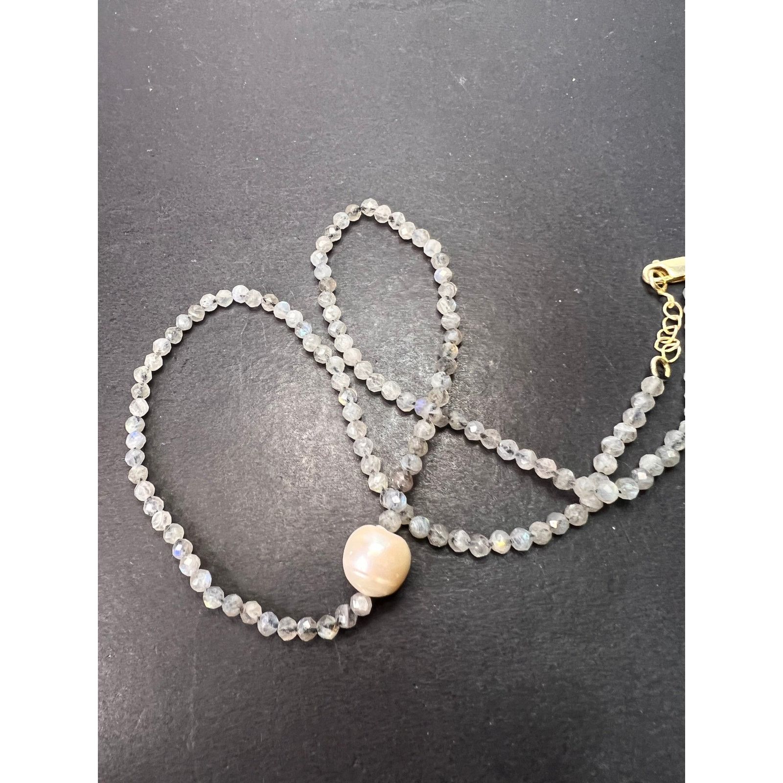 Other Labradorite and pearl necklace with sterling silver clasp Size ONE SIZE - 4 Thumbnail