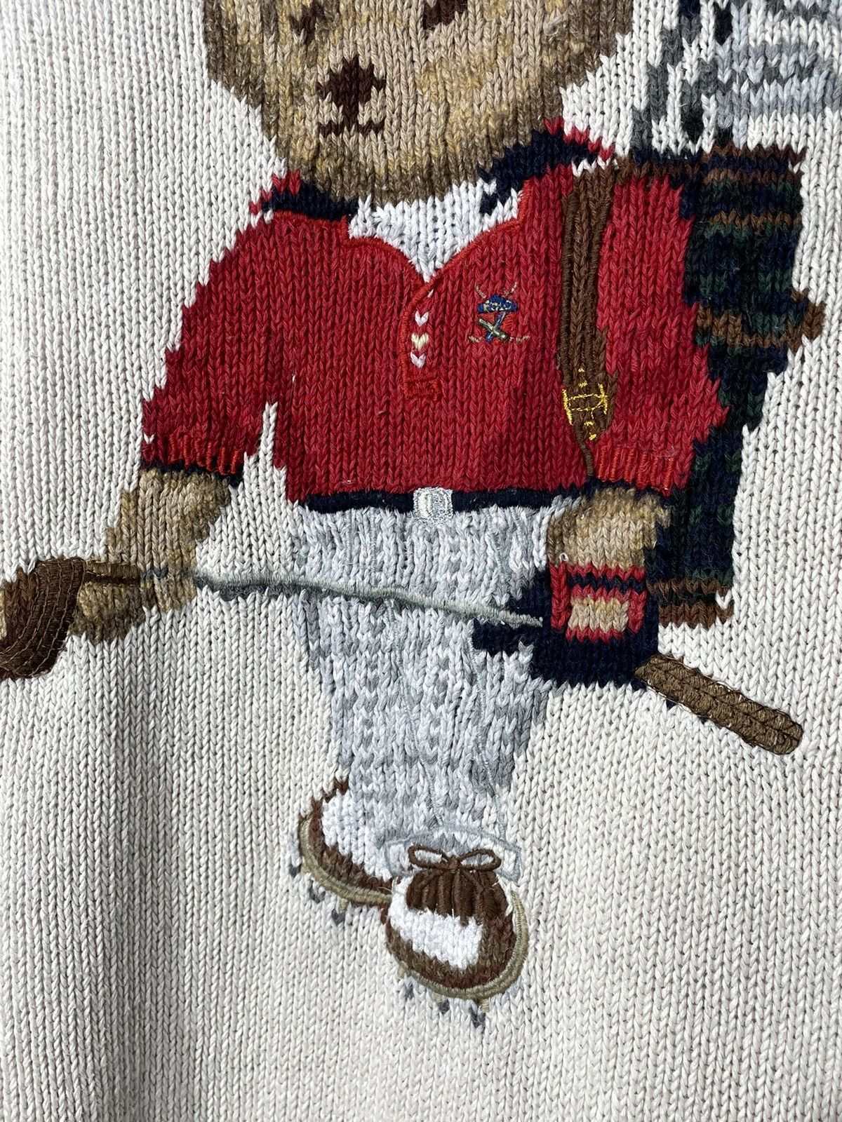 Polo Ralph Lauren × Vintage Sweater Polo Bear Vintage Hand Knit Size US S / EU 44-46 / 1 - 6 Thumbnail
