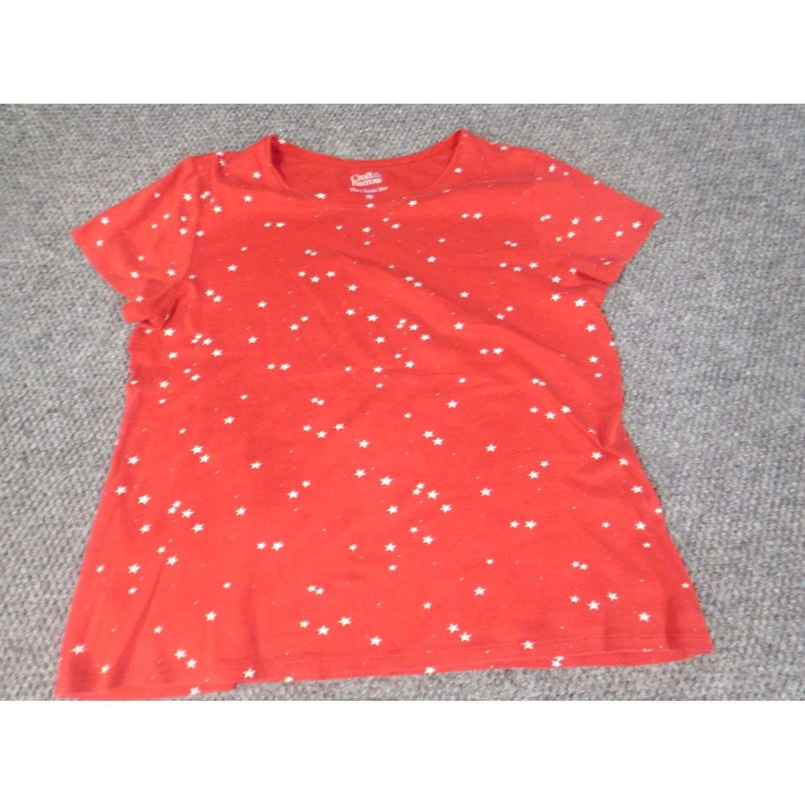 Croft & Barrow Croft & Barrow Womens Shirt PM petites Red Stars tee Shirt Mens? Size M / US 6-8 / IT 42-44 - 3 Thumbnail