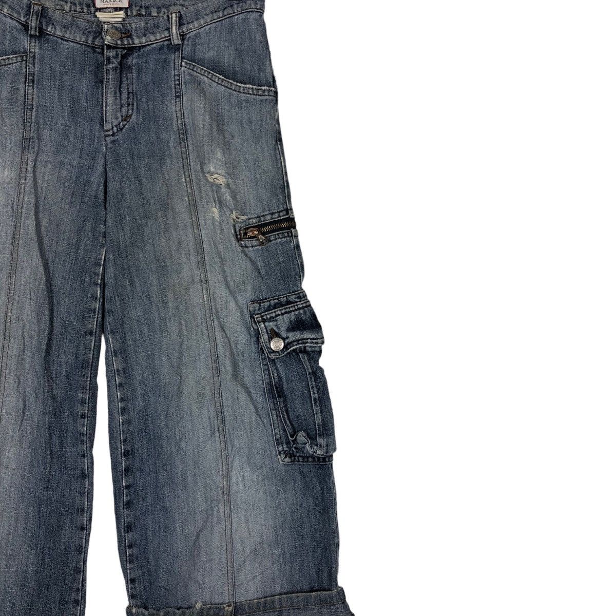 Denime 🔥OVER SIZED DISTRESSED DENIM JEANS MAX & CO RARE DESIGNER Size US 28 / EU 44 - 10 Thumbnail