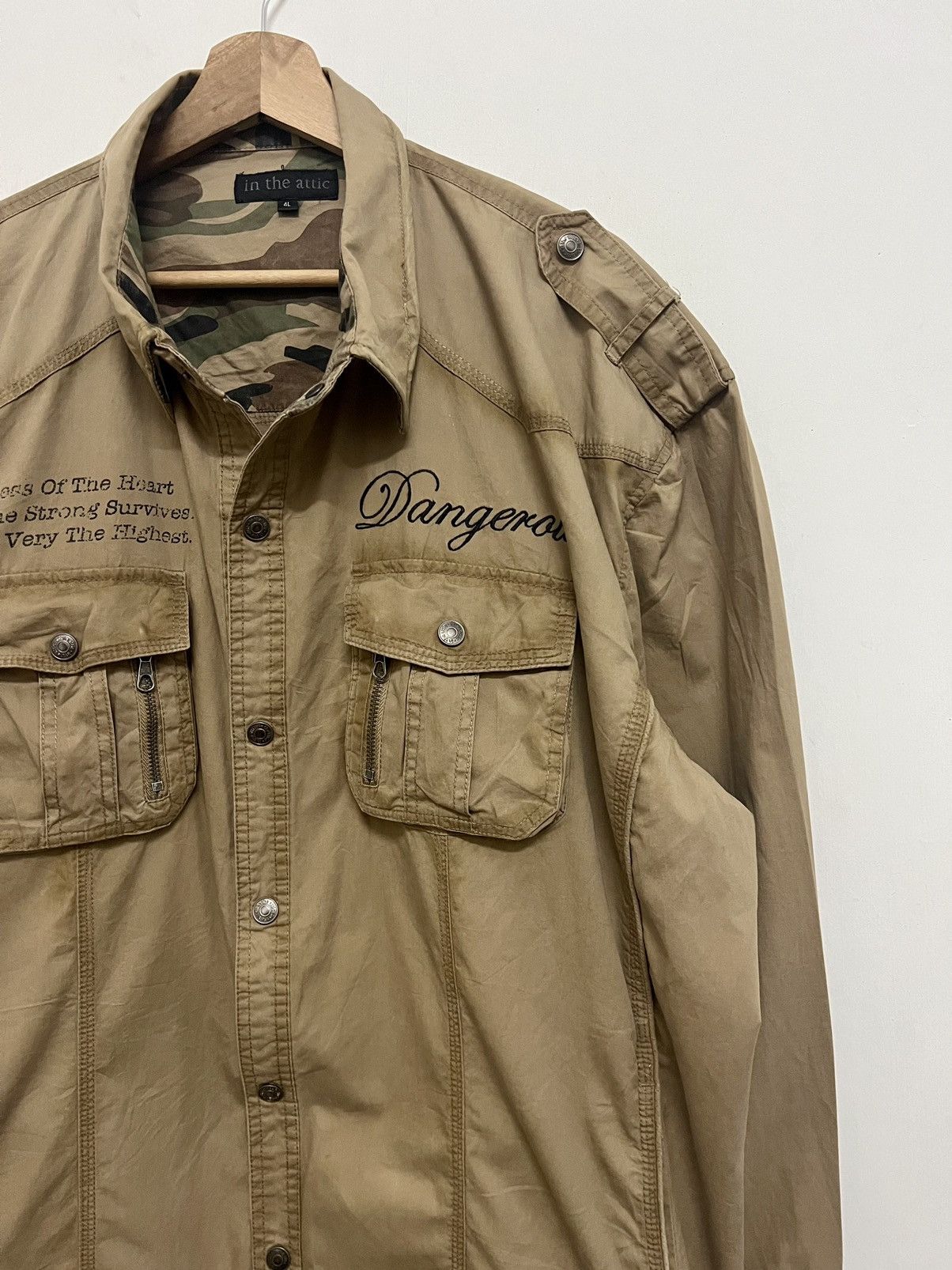 14th Addiction × In The Attic × Share Spirit Homme Y2K In The Attic Western Military Workshirt Shirt Size US XXL / EU 58 / 5 - 4 Thumbnail