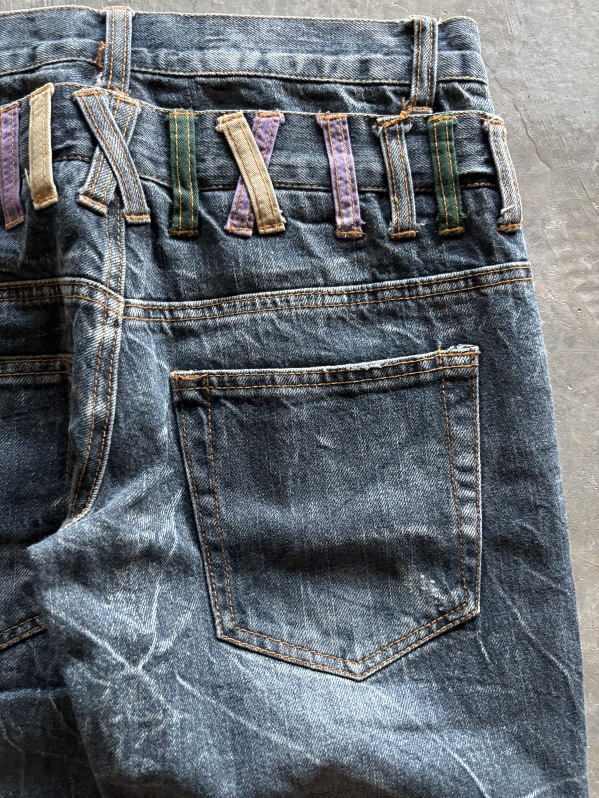 Hysteric Glamour NYLAUS doublewaist ppfm style japanese denim distressed fade Size US 28 / EU 44 - 15 Thumbnail