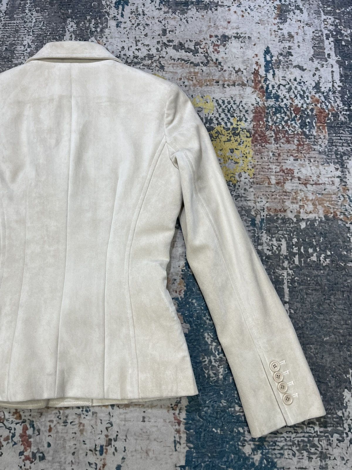 Yohji Yamamoto Yohji Yamamoto Ined Velour Greige Jacket Size S / US 4 / IT 40 - 3 Thumbnail
