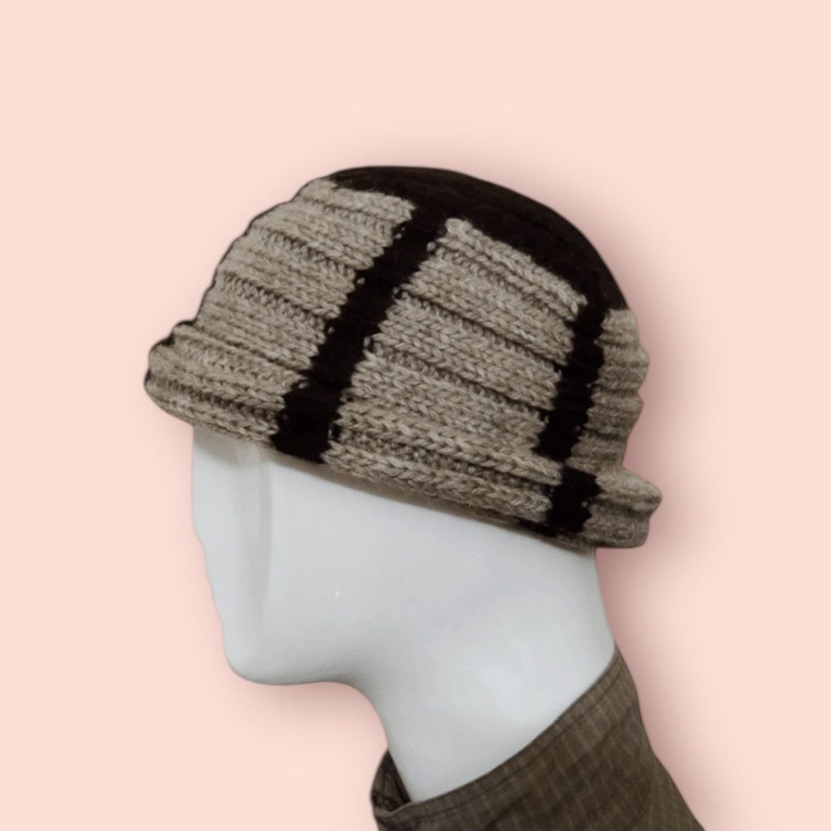 Japanese Brand VERSATILE ROLLED KNITTED WOOL BEANIE HAT Size ONE SIZE - 20 Thumbnail