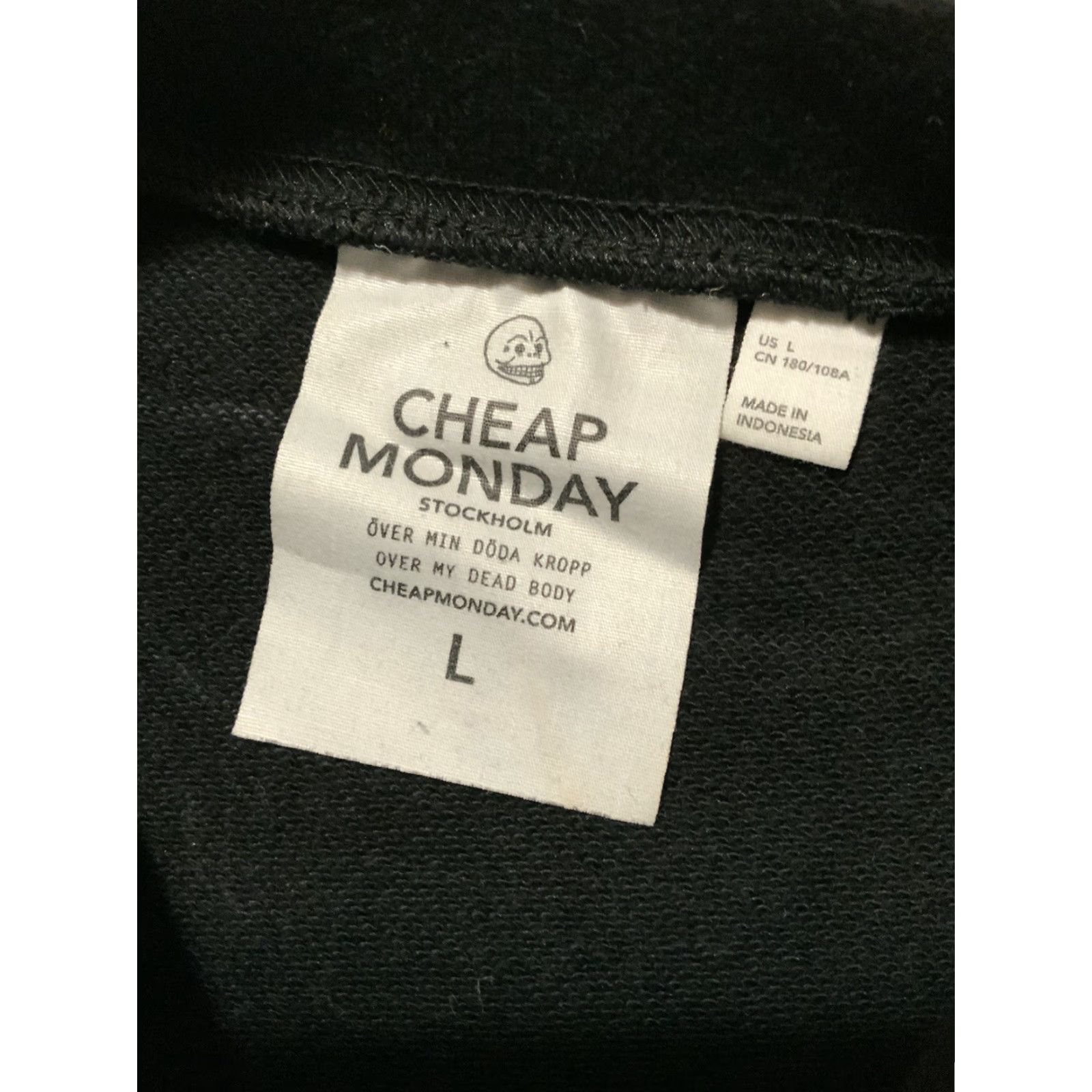 Cheap Monday Cheap Monday Sweatshirt Mens LG Black Stockholm We Will Not Negotiate Be Realistic Crewneck Size US L / EU 52-54 / 3 - 6 Thumbnail