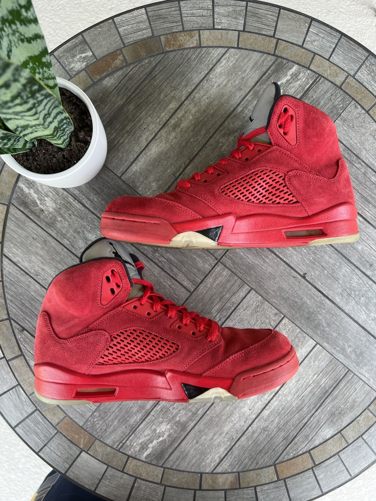 Jordan Brand Air Jordan 5 Red Suede Size US 9.5 / EU 42-43 - 4 Thumbnail