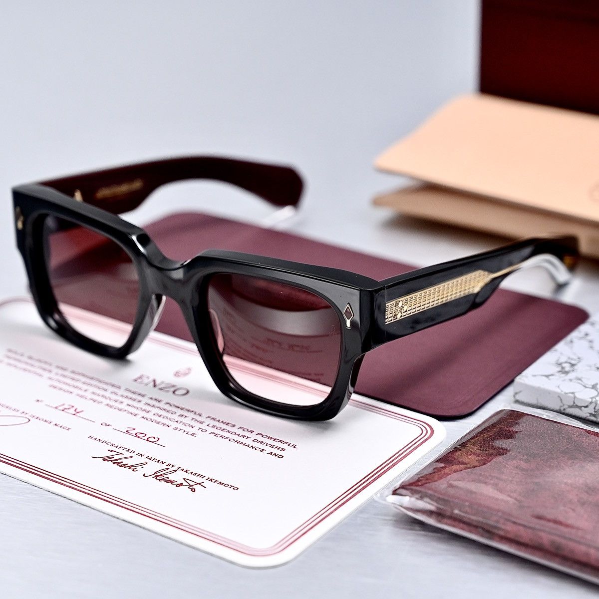 Jacques Marie Mage JACQUES MARIE MAGE ENZO EPOXY CHARLET SUNGLASSES Size ONE SIZE - 13 Thumbnail