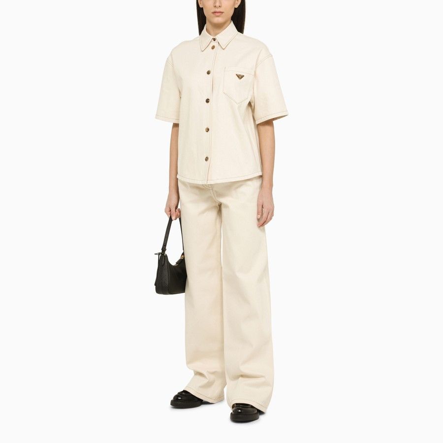 Prada o1d2blof0924 Jeans in Ivory Size 27" / US 4 / IT 40 - 2 Thumbnail