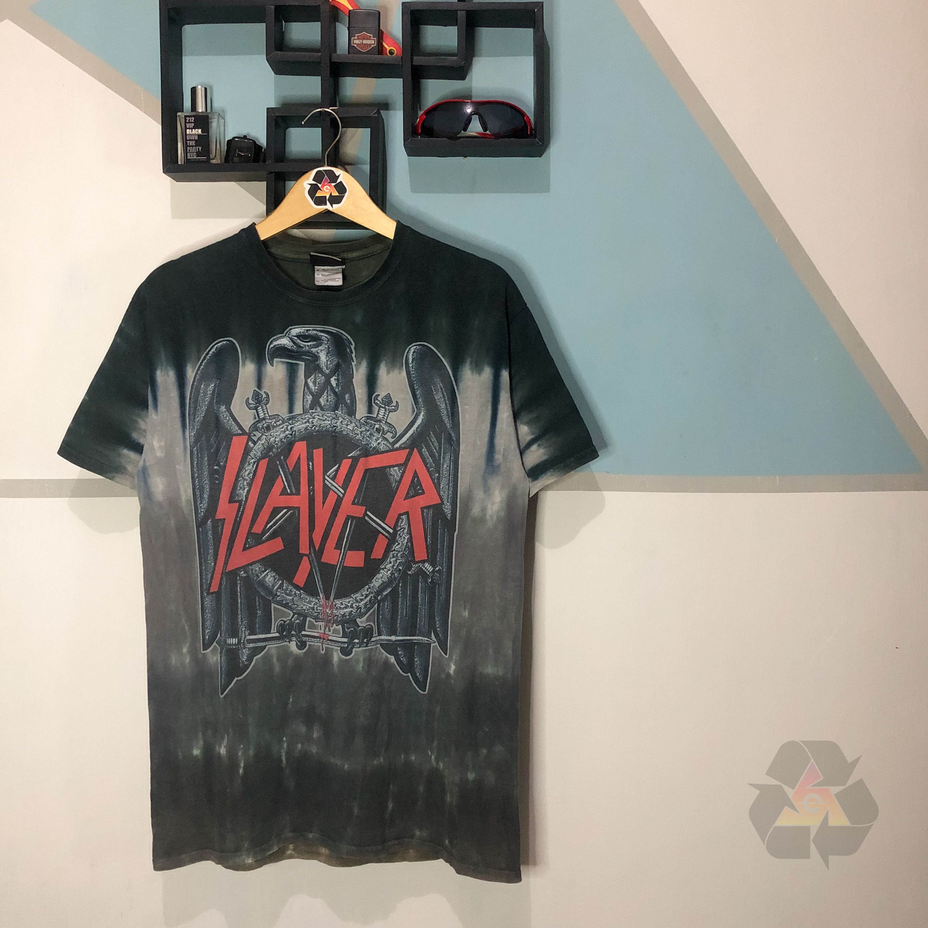 Band Tees RARE Vintage Slayer Allover Print Eagle Full Print AOP Size US M / EU 48-50 / 2 - 1 Thumbnail