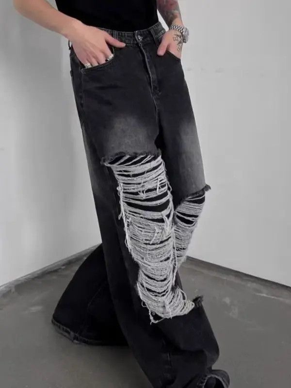 Japanese Brand Hirota x Hino Black High Street Vintage Loose Jeans Size US 32 / EU 48 - 7 Thumbnail