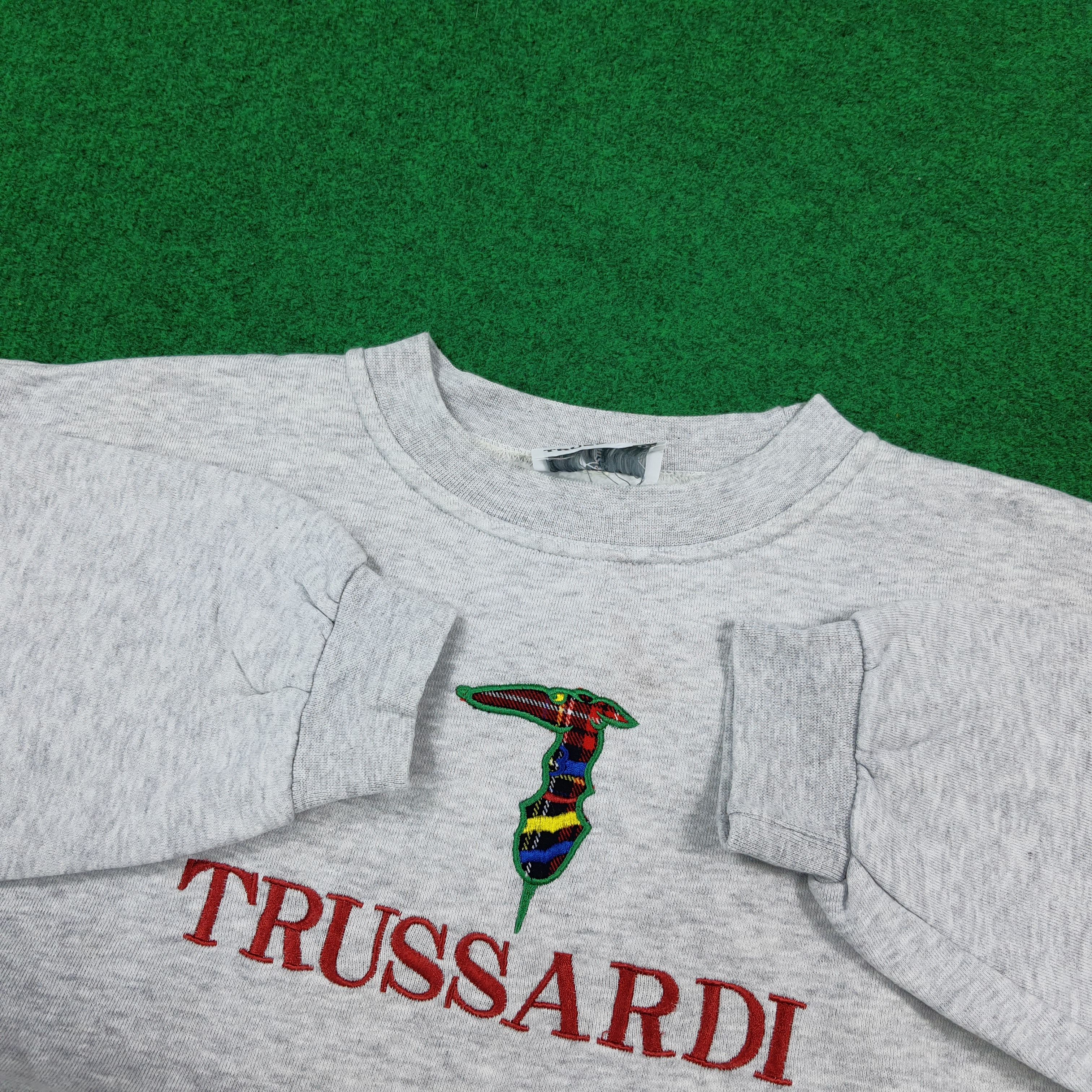 Trussardi Vintage Trussardi Logo Tartan Embroidery Sweatshirt C292N11 Size US M / EU 48-50 / 2 - 5 Thumbnail
