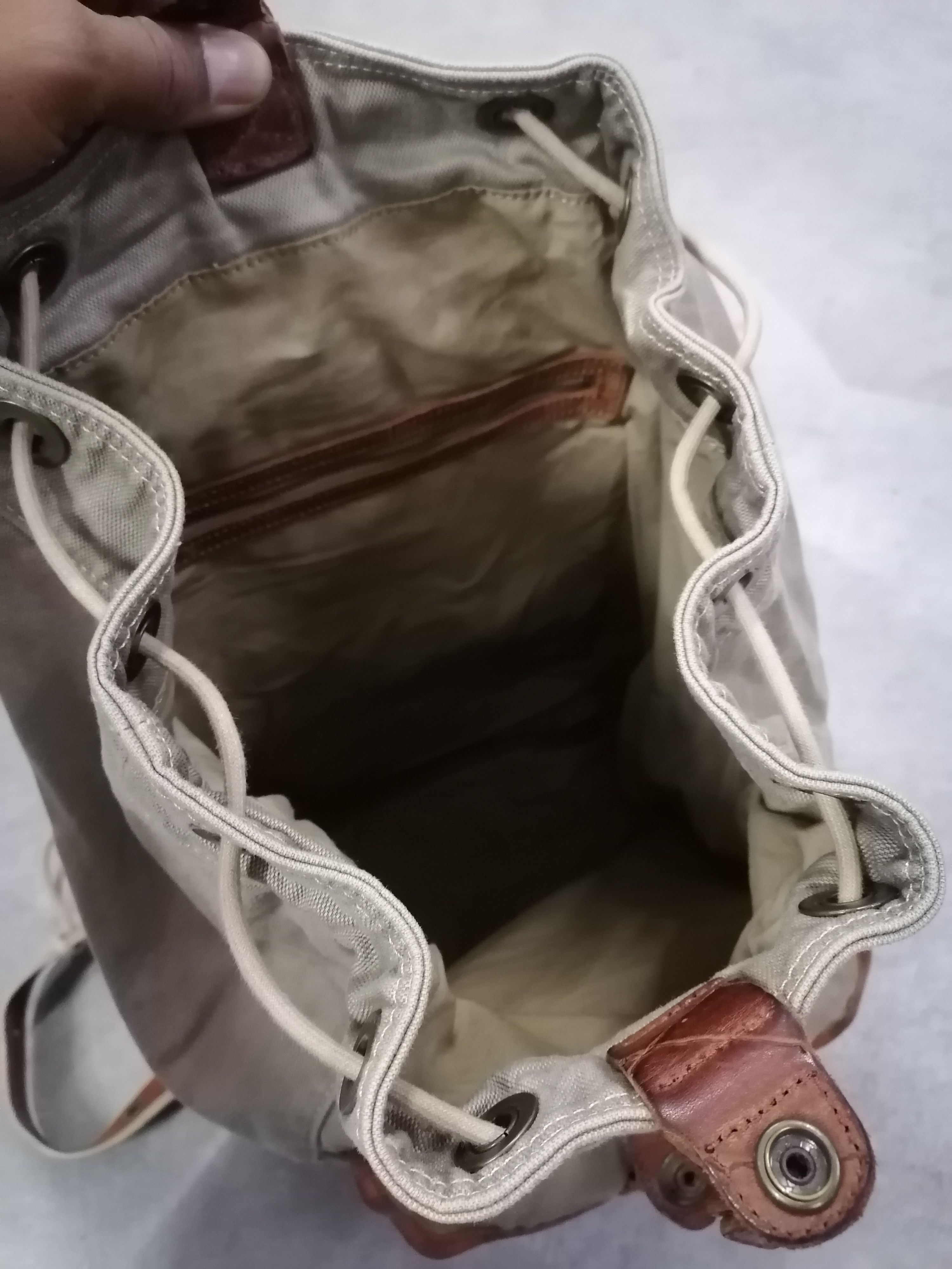 Japanese Brand × Vintage Unison Dept Japan Heavy Cotton Rucksack Bagpack Size ONE SIZE - 15 Thumbnail