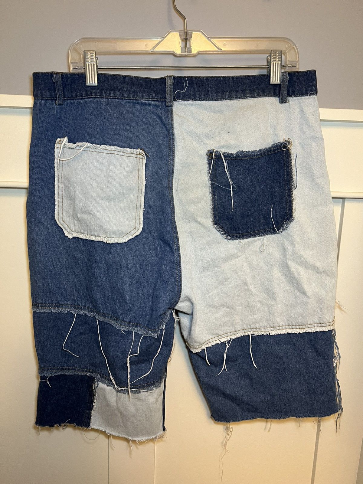 Other Distressed Denim patchwork jean shorts Size US 34 / EU 50 - 2 Thumbnail
