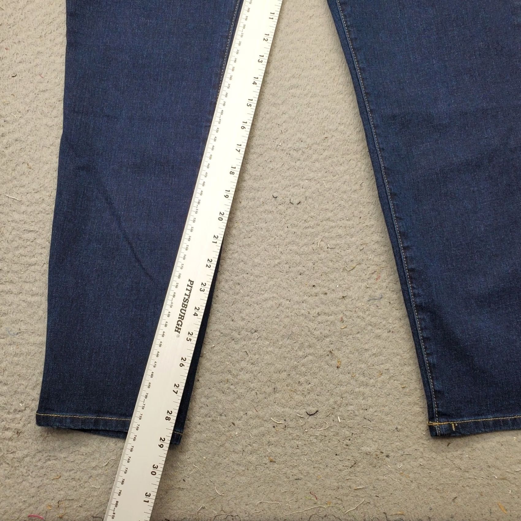 Vintage Seven7 Skinny Jeans Women's 16 Blue Denim High Rise 5-Pocket Dark Wash Jeans Size 38" / US 16 / IT 52 - 4 Thumbnail