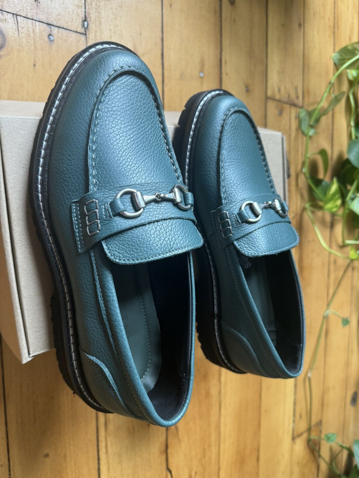 VINNY's Vinny’s Le Club Snaffle Bit Loafer Basil Green Size US 9 / EU 42 - 4 Thumbnail