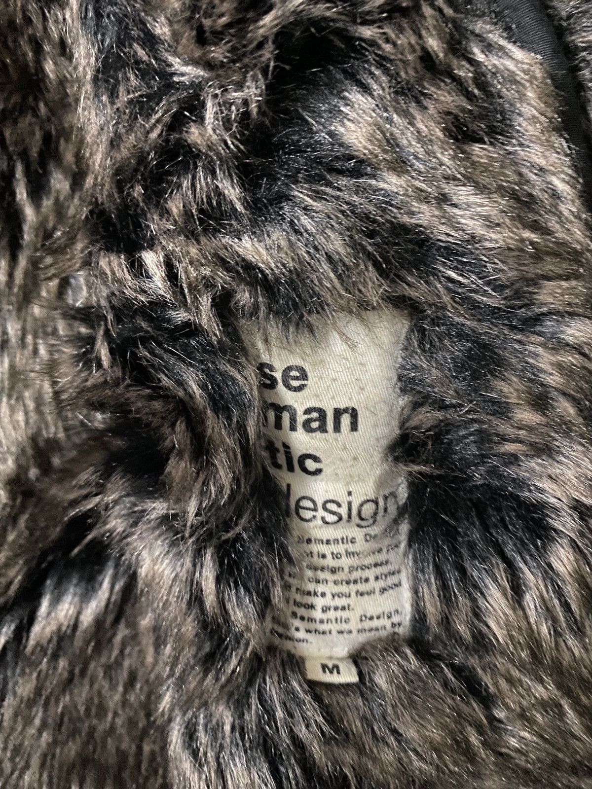 If Six Was Nine 2000's Semantic Design Fur Trim Waxed Jacket Size US L / EU 52-54 / 3 - 10 Thumbnail
