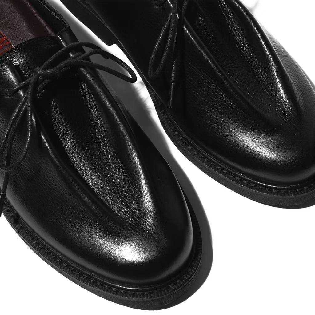 Genuine Leather Pile I Chunky Classic Black Size US 10 / EU 43 - 5 Thumbnail
