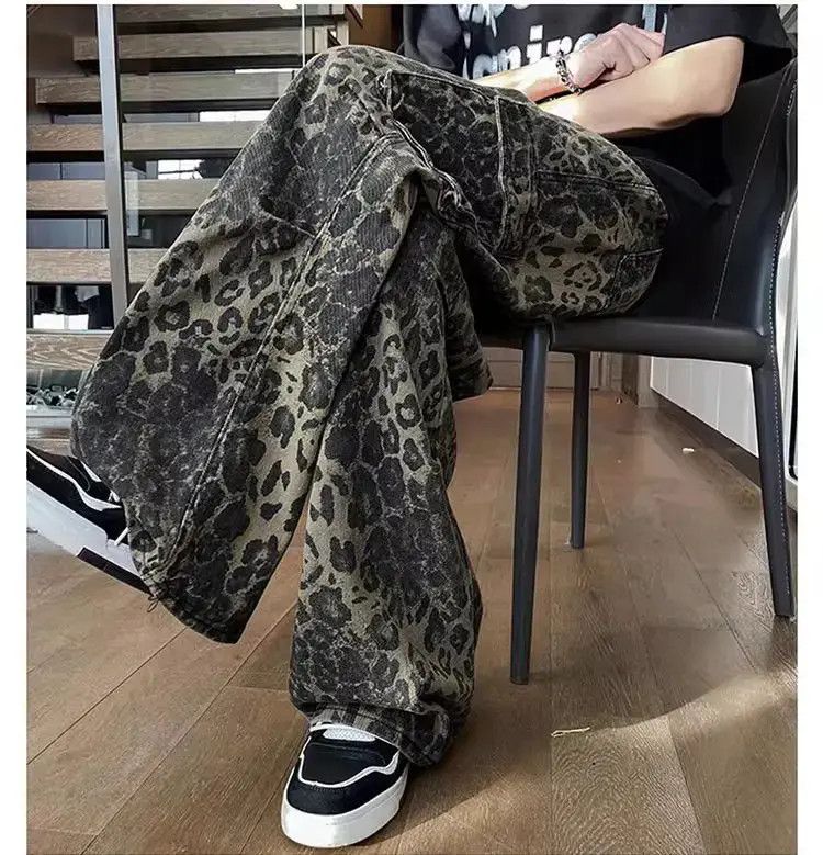 Japanese Brand Retro casual hip-hop leopard print jeans Size US 32 / EU 48 - 5 Thumbnail