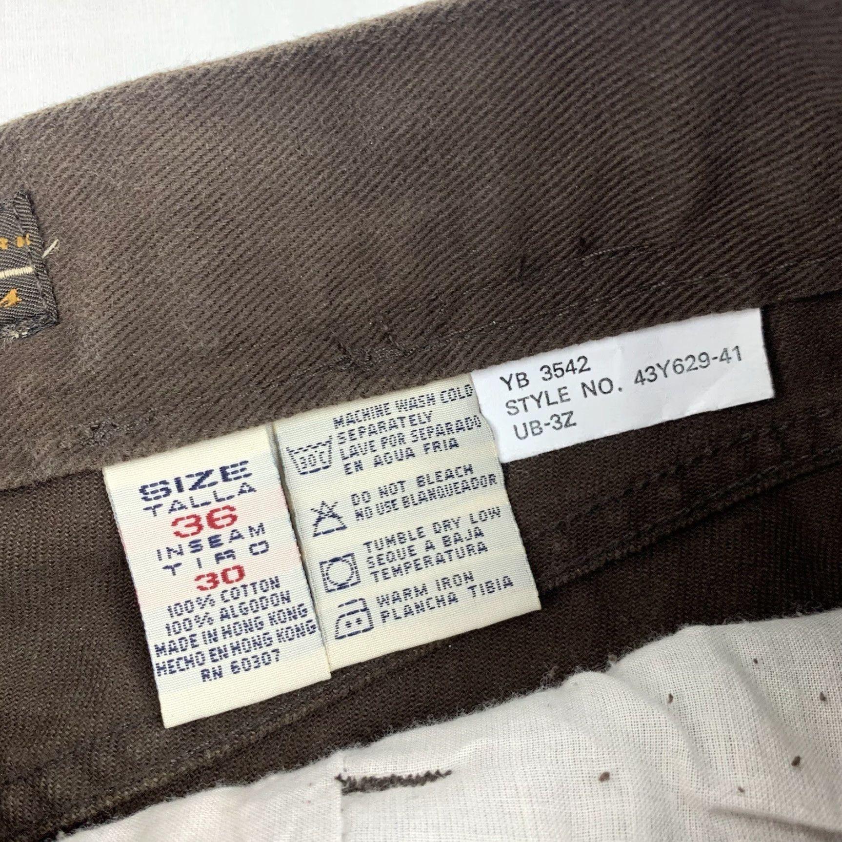 Vintage VINTAGE UNIONBAY Pants Adult 36x30 Baggy Fit Brown Grunge Y2K Men Regular 36in Inseam Size US 36 / EU 52 - 5 Thumbnail