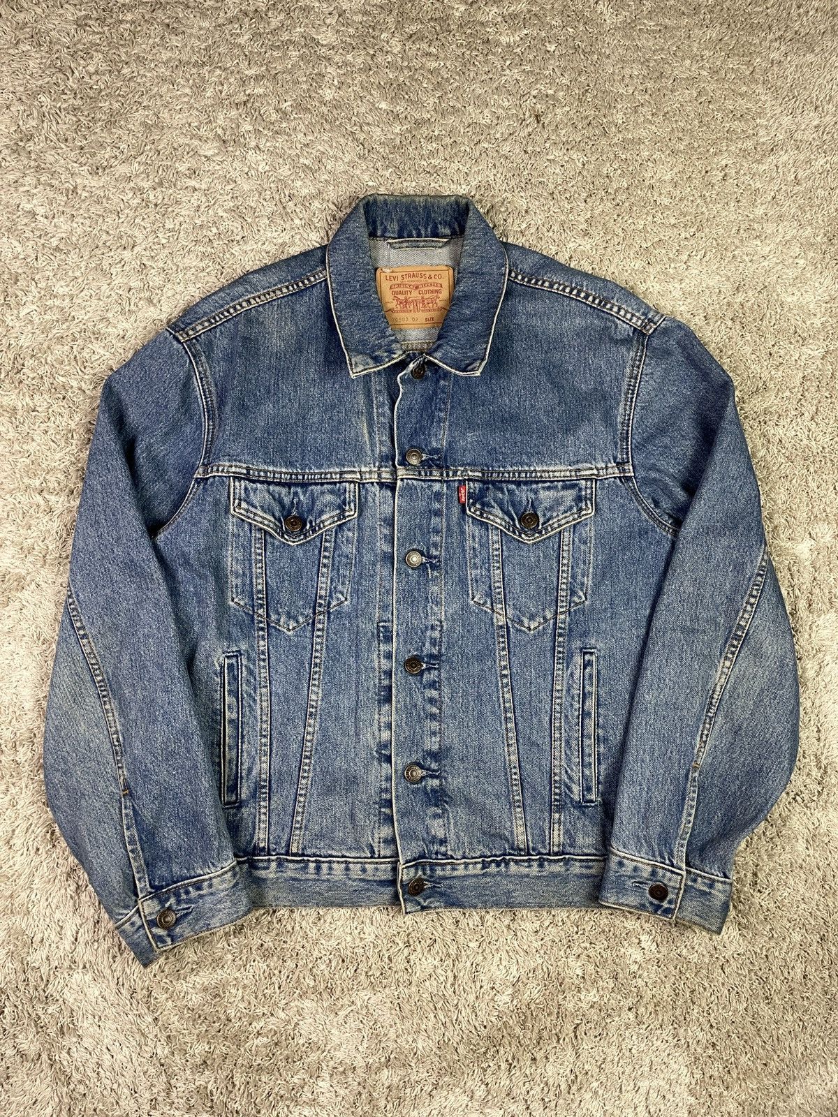 Levi's × Vintage Vintage 90s Levis Denim Button Up Jacket Size US L / EU 52-54 / 3 - 1 Thumbnail