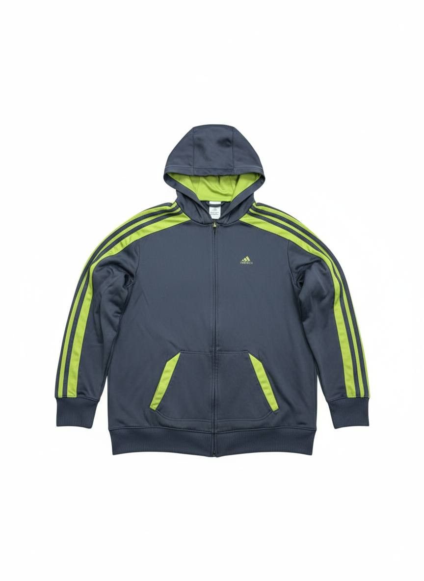 Adidas Adidas 2012 Vintage Neon Stripe Full Zip Hoodie Size US M / EU 48-50 / 2 - 1 Thumbnail