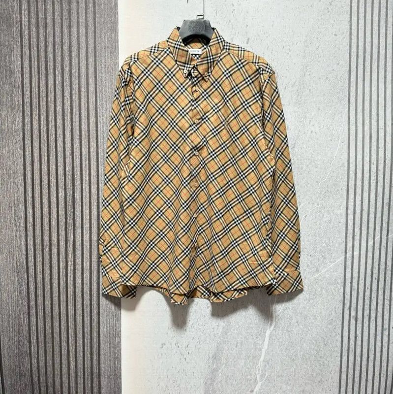 Burberry Burberry Men's L Size Khaki Logo Shirt Size US L / EU 52-54 / 3 - 1 Thumbnail