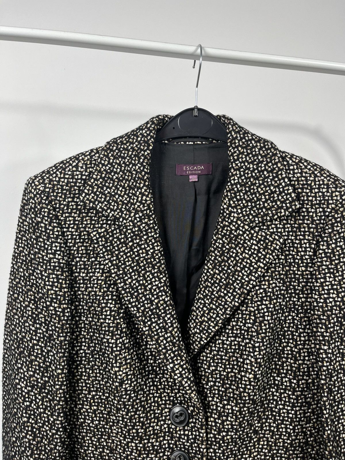 Escada Escada Edition Women’s Tweed Wool Blazer Black White Size 40 Size M / US 6-8 / IT 42-44 - 4 Thumbnail