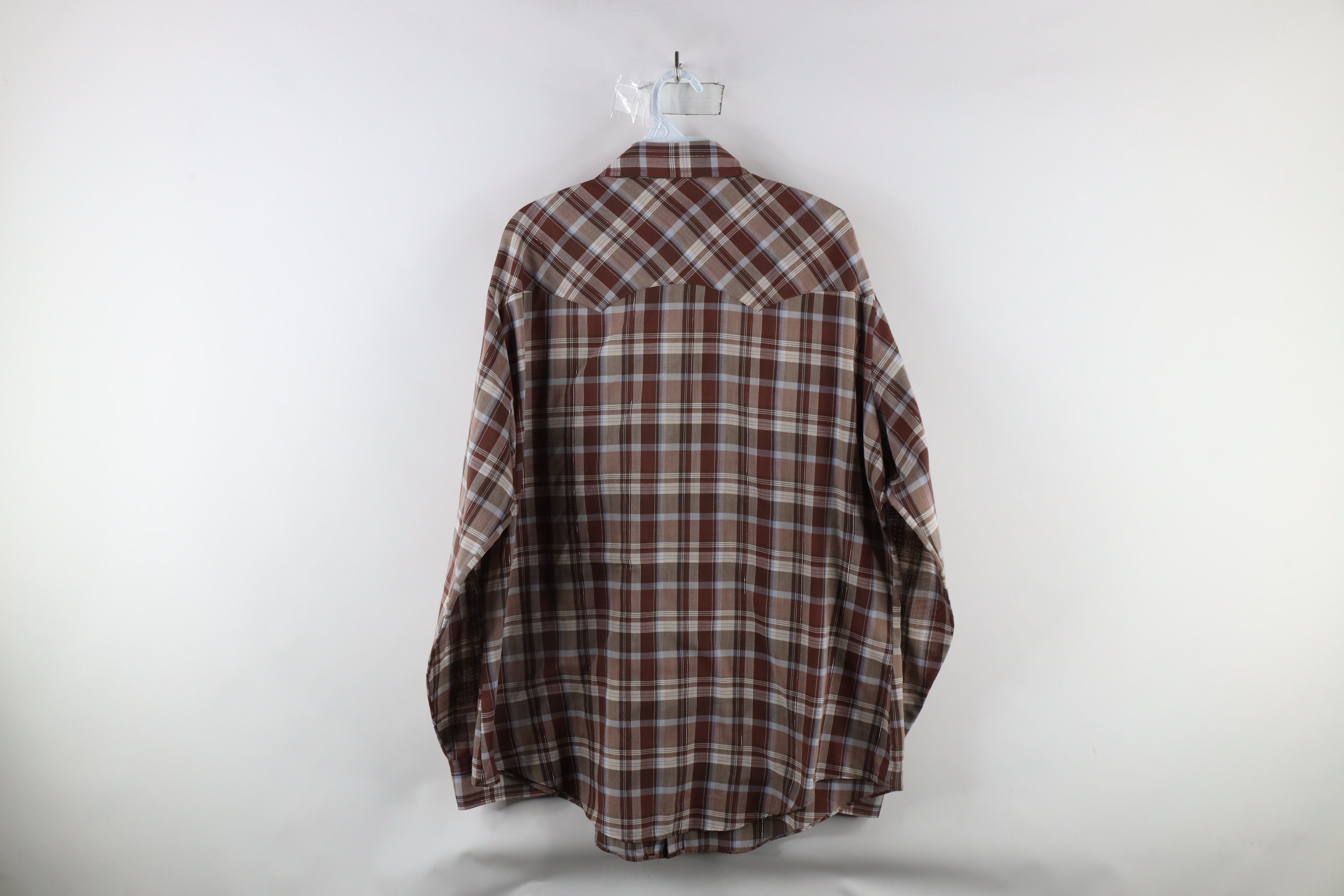 Levi's × Vintage Vintage 90s Levis Rodeo Snap Button Collared Shirt Plaid Size US XL / EU 56 / 4 - 8 Thumbnail