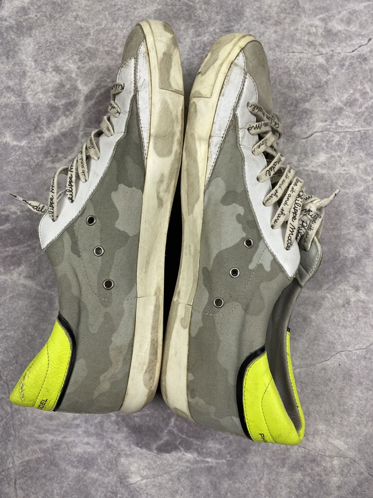 Philippe Model Philippe Model Camo/Acid Trashed Low Top Sneakers Size: 44 Size US 11 / EU 44 - 11 Thumbnail