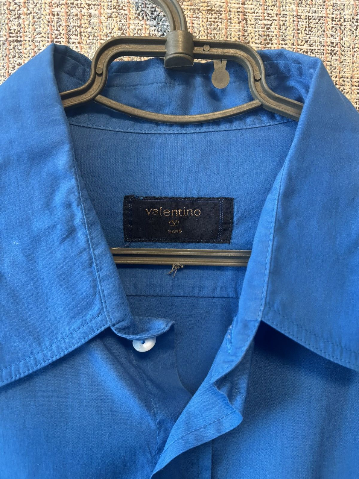 Valentino Valentino Jeans Blue Button Down Shirt Size 41 Size US L / EU 52-54 / 3 - 4 Thumbnail
