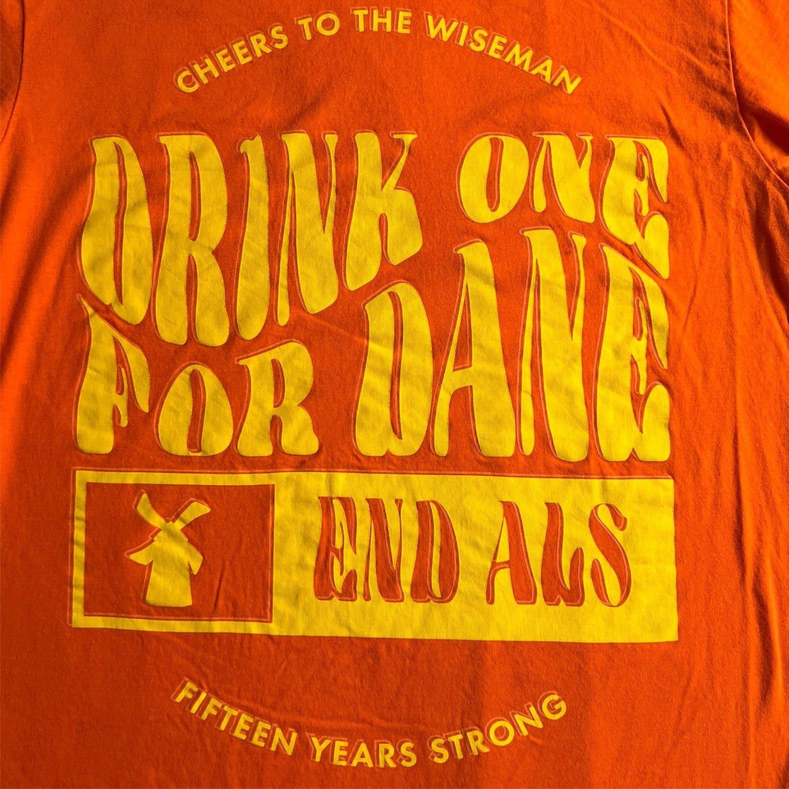 Designer Dutch Bros Drink One for Dane Shirt Sz M Orange Yellow Size US M / EU 48-50 / 2 - 2 Thumbnail