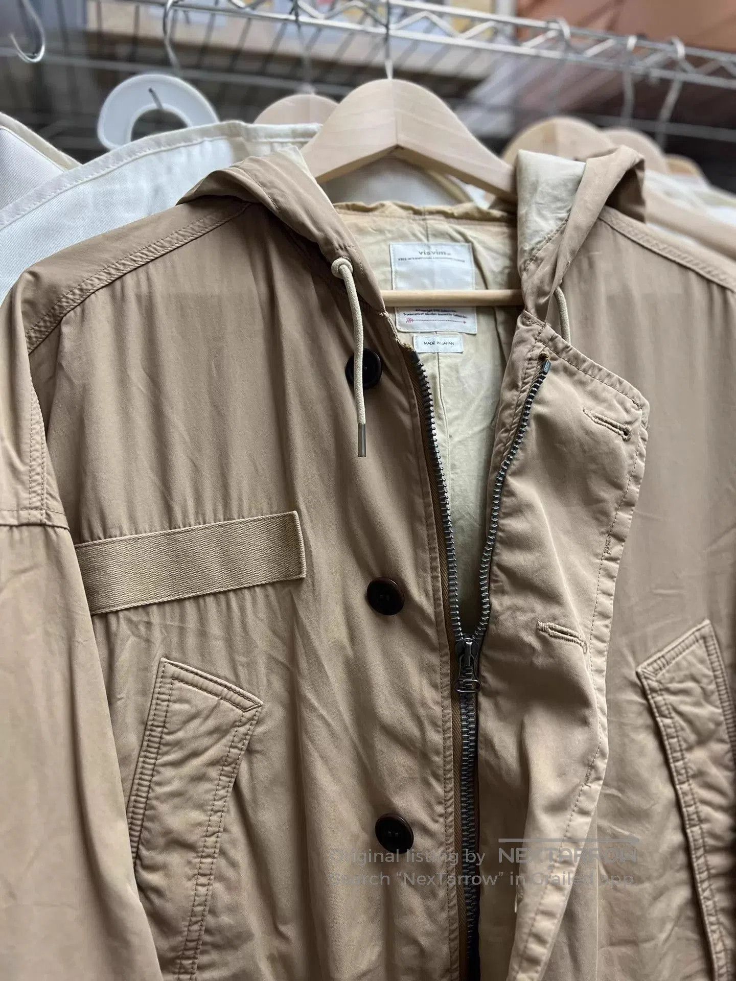Visvim Beige Hooded Parka Jacket Size S. Size US S / EU 44-46 / 1 - 4 Thumbnail