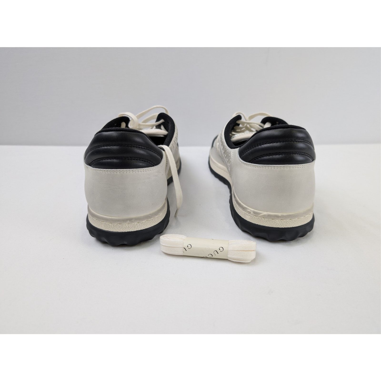 Gucci o1rshd1 Men's Mac80 GG Low Top Sneakers in Off-White Size US 12.5 / EU 45-46 - 10 Thumbnail