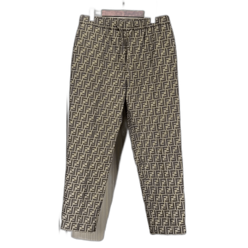 Fendi Fendi Brown Logo Print Casual Pants Size 42" / US 20 - 1 Thumbnail