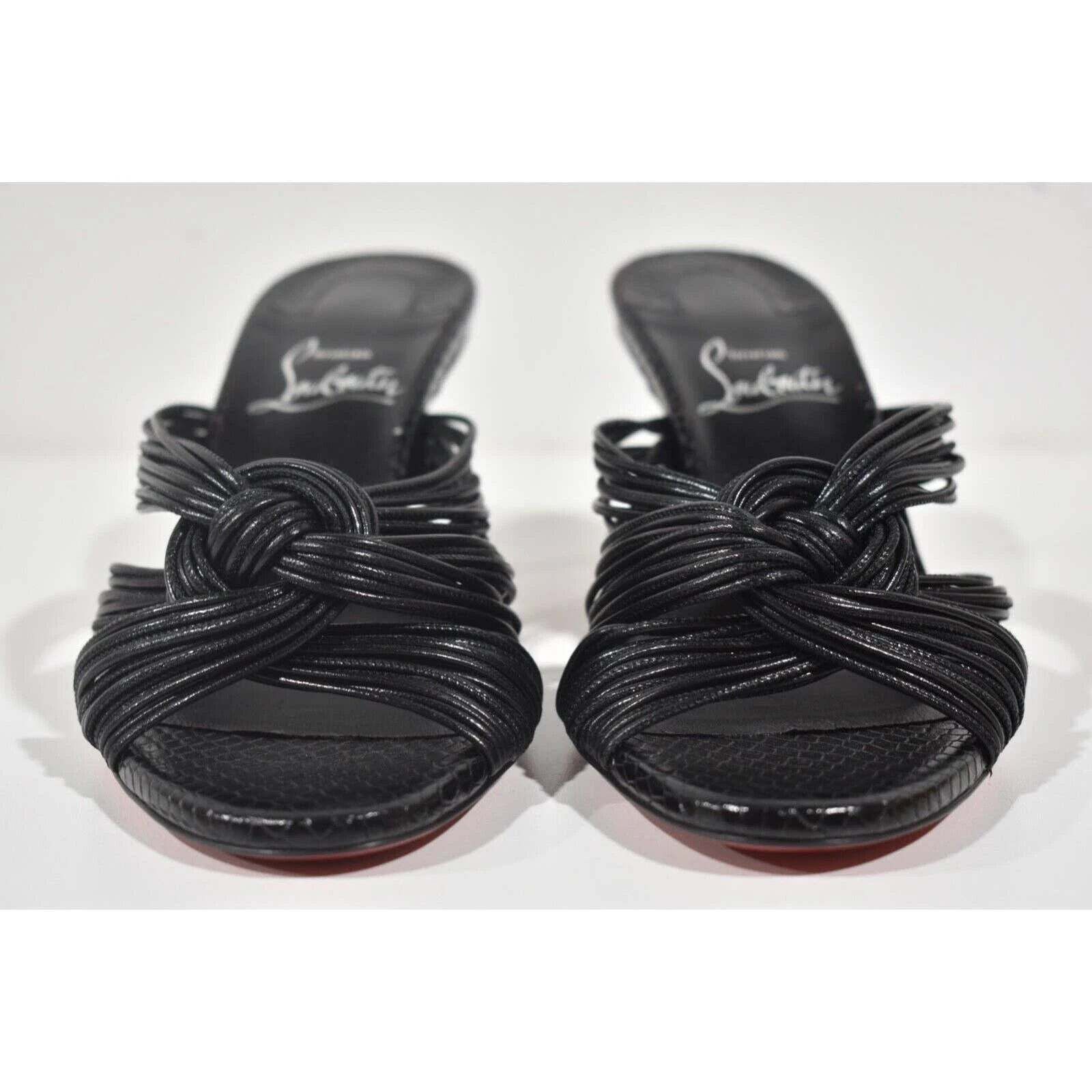 Christian Louboutin Christian Louboutin Multitaski 70 Black Strap Backless Size US 6.5 / IT 36.5 - 6 Thumbnail