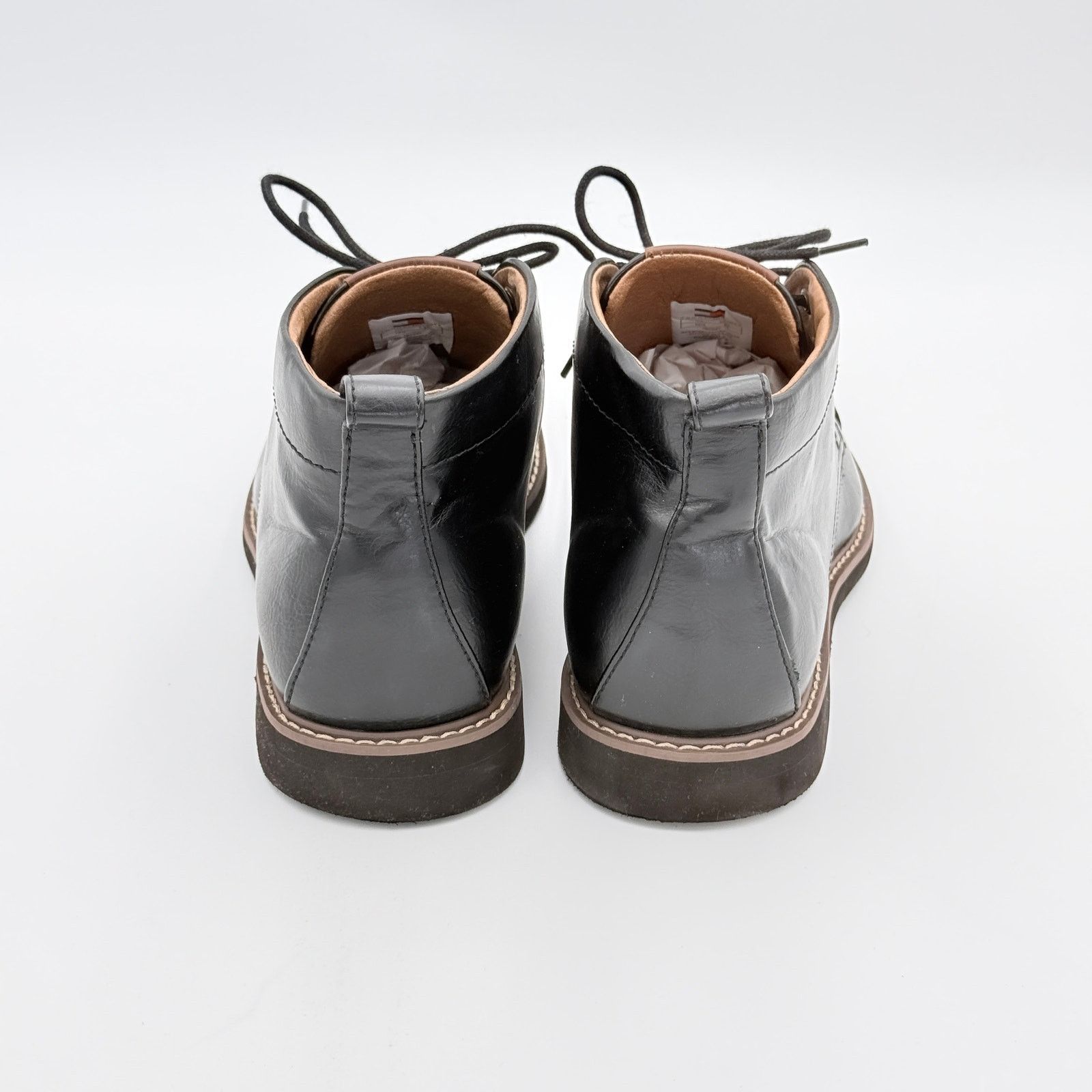 Tommy Hilfiger Tommy Hilfiger TMGIBBY Men's Black Leather Cap Toe Boots Size US 10.5 / EU 43-44 - 5 Thumbnail